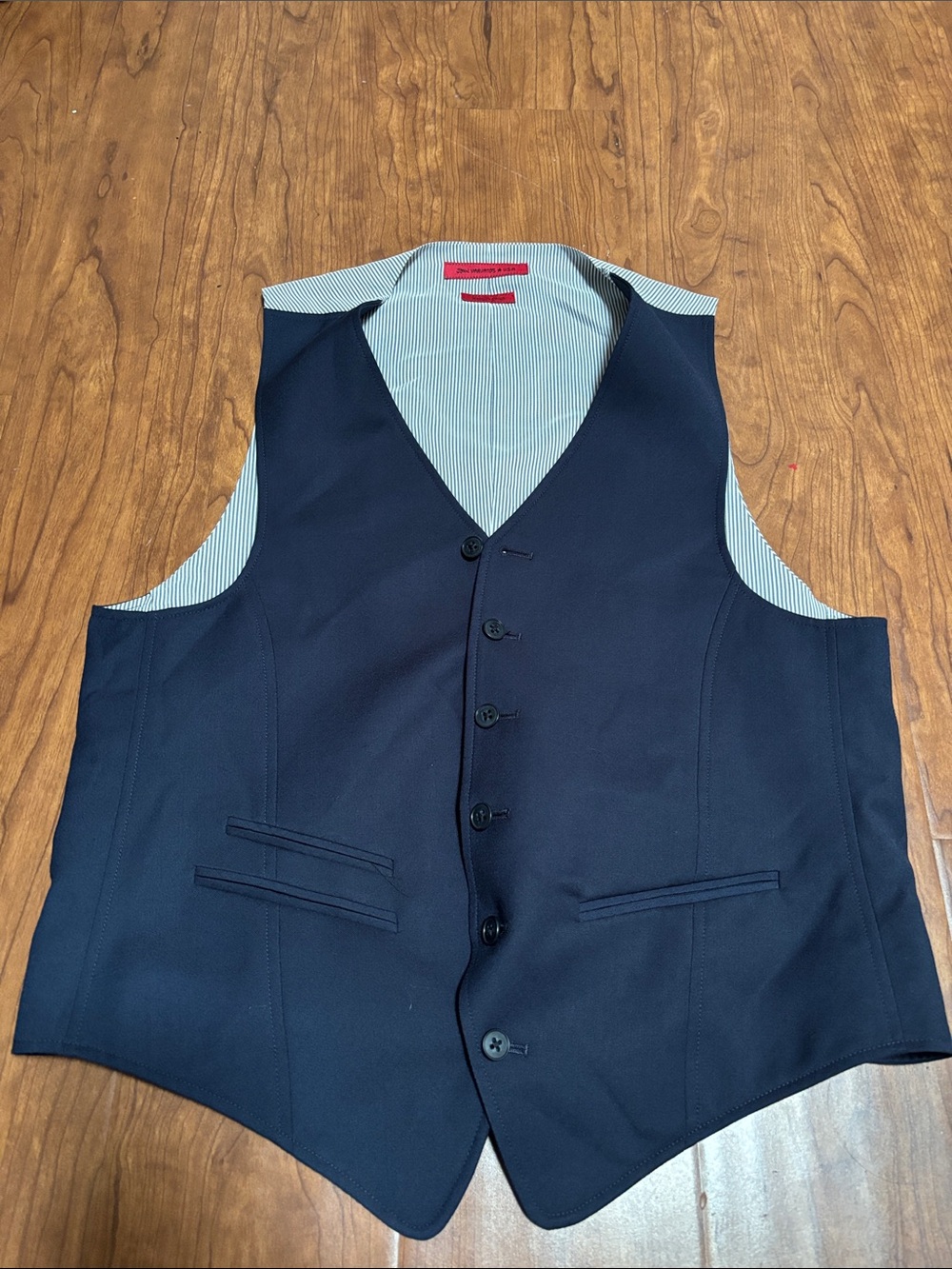 John Varvatos USA Navy 6-Button Vest